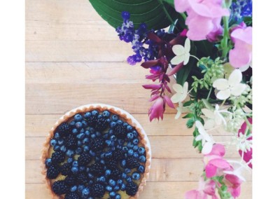 Blueberry:blackberry lemon tart