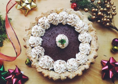 Chocolate Mint Cream Pie
